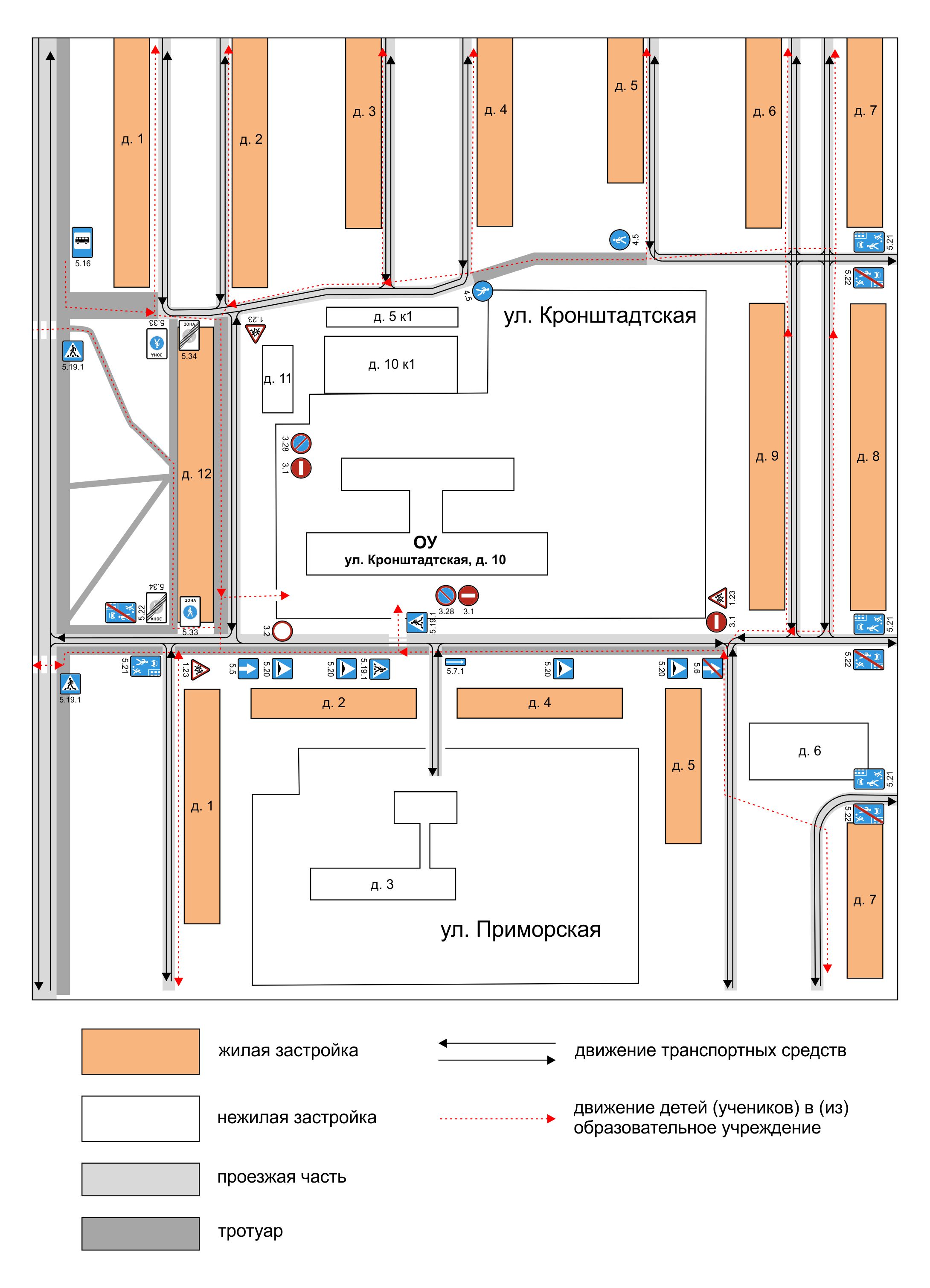 План-схема района расположения ОУ